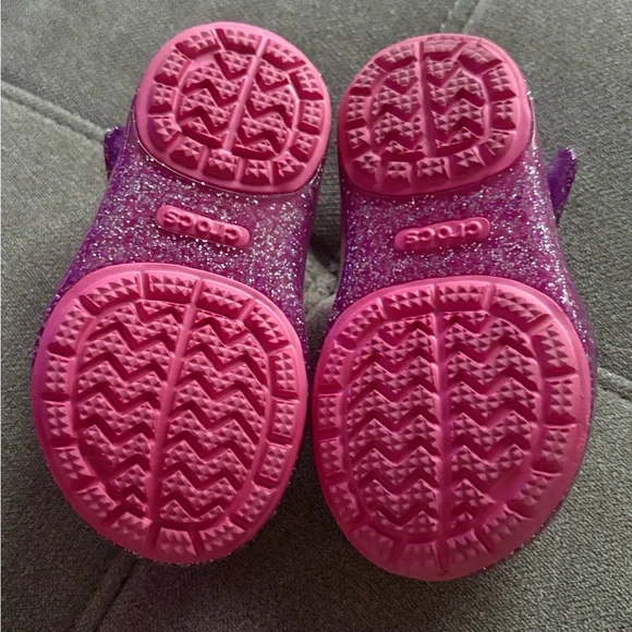 Crocs Glitter Jelly Sandals Size 6 - Picture 5 of 10